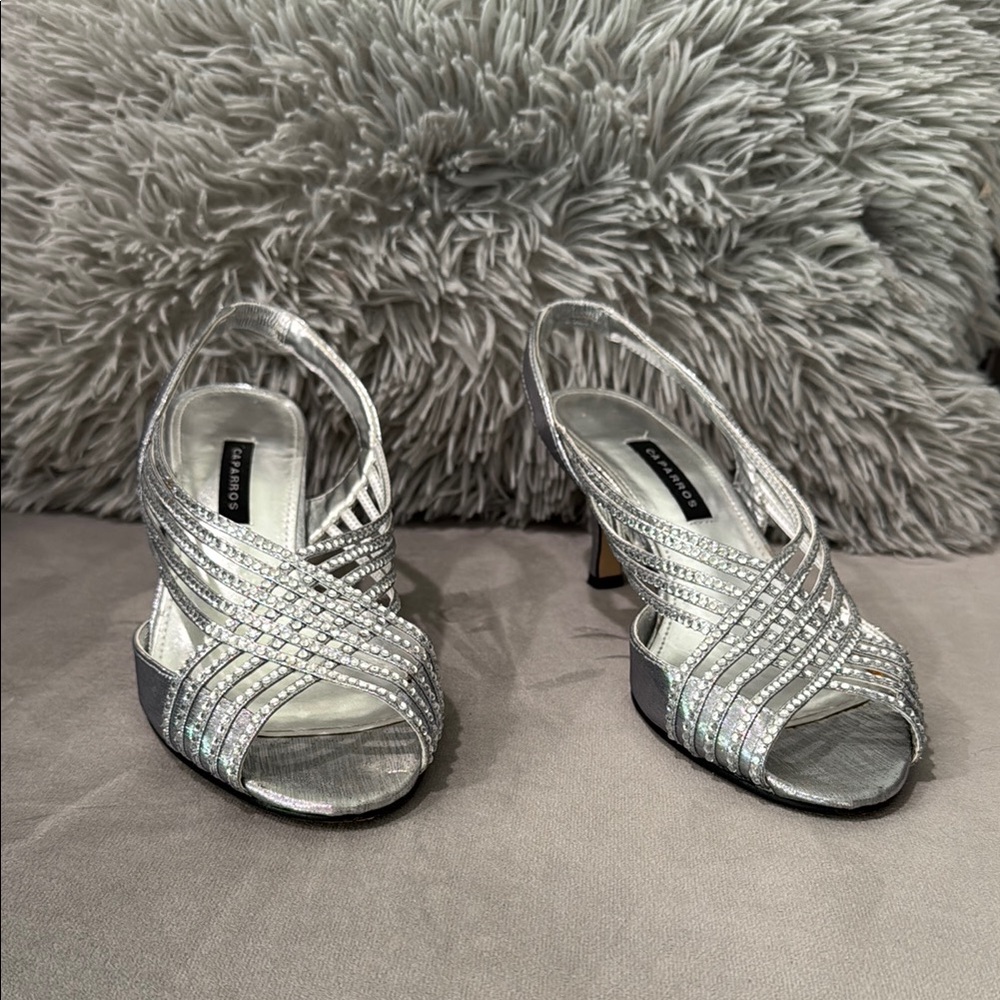 Caparros Silver Strappy Women's Shoes